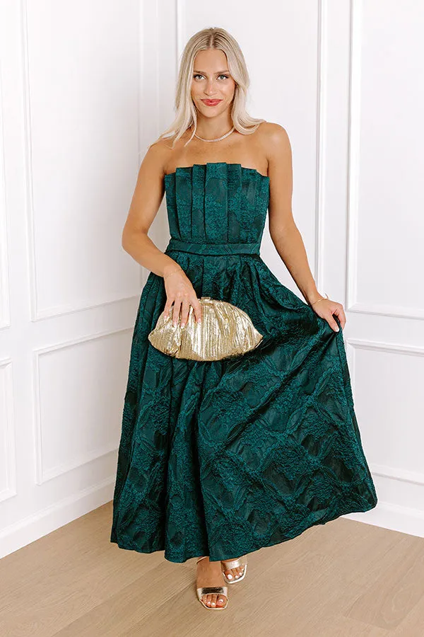 Night At The Gala Jacquard Midi in Dark Hunter Green sold by Impressions
