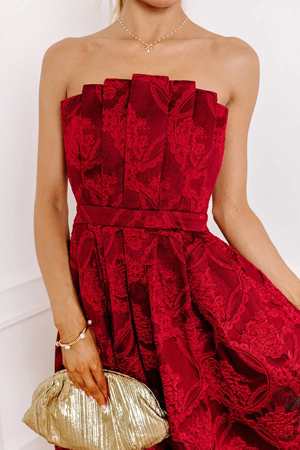 Night At The Gala Jacquard Midi in Wine sold by Impressions product image thumbnail 2