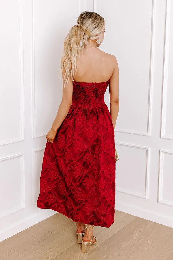 Night At The Gala Jacquard Midi in Wine sold by Impressions product image thumbnail 4