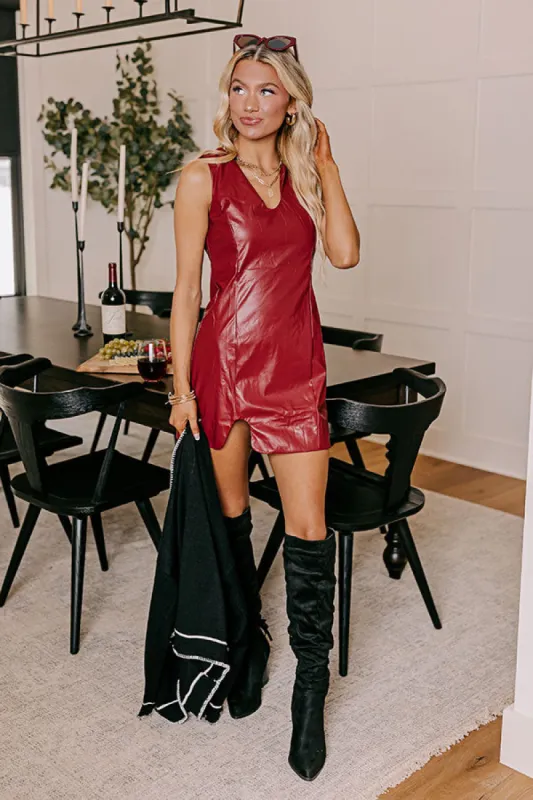 Modern Metropolis Faux Leather Mini Dress sold by Impressions