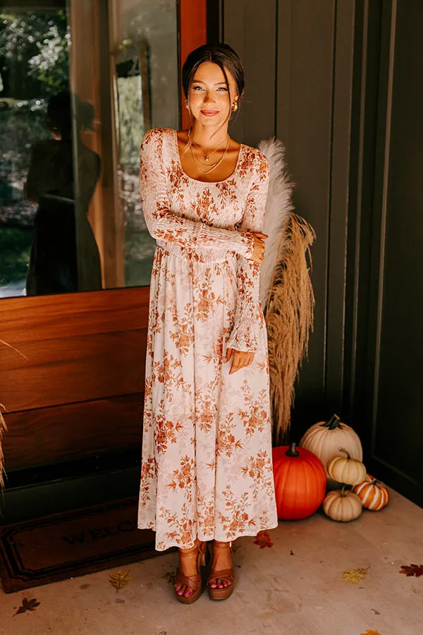 Falling In Love Mesh Floral Midi in Cream sold by Impressions product image thumbnail 4