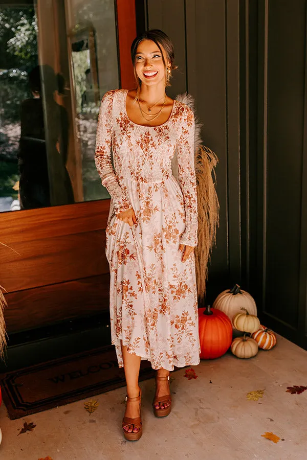 Falling In Love Mesh Floral Midi in Cream sold by Impressions product image thumbnail 5