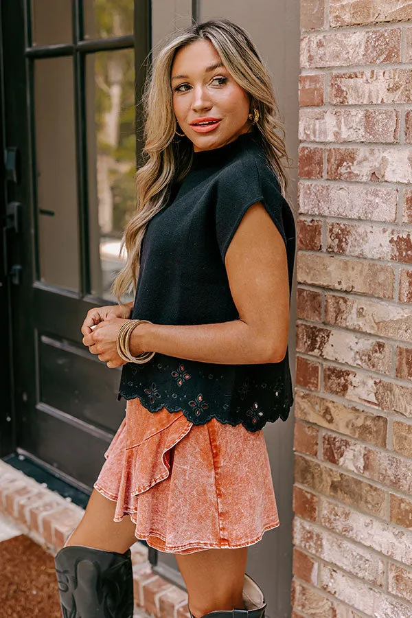 Couture Classic Eyelet Sweater Top in Black sold by Impressions product image thumbnail 4