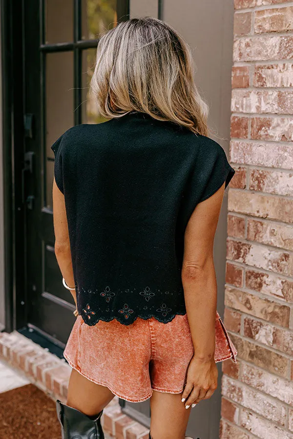 Couture Classic Eyelet Sweater Top in Black sold by Impressions product image thumbnail 5