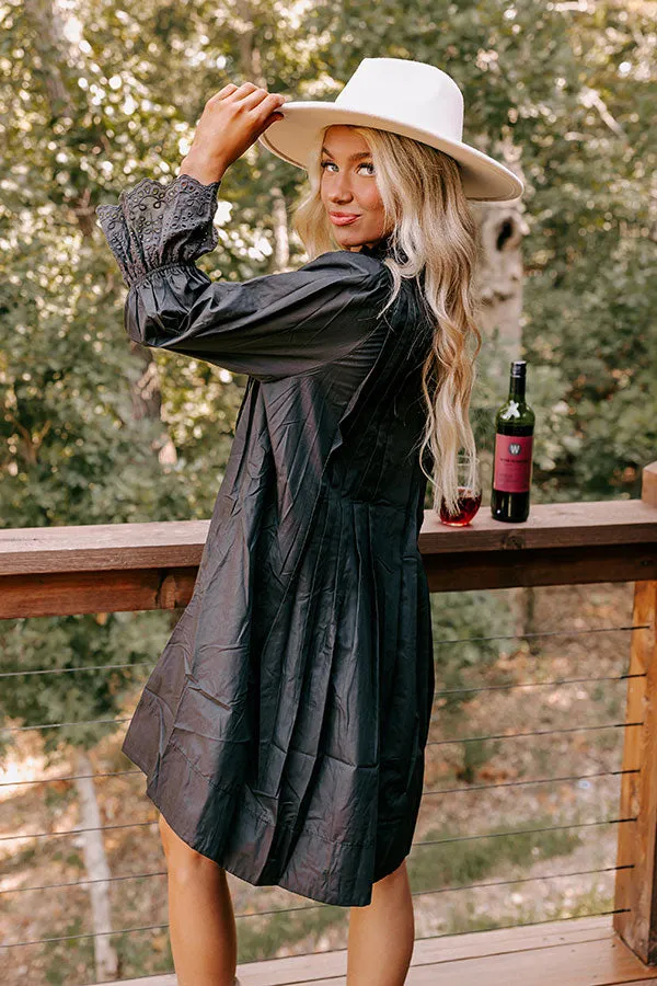 Caramel Kisses Pleated Mini Dress in Black sold by Impressions product image thumbnail 3