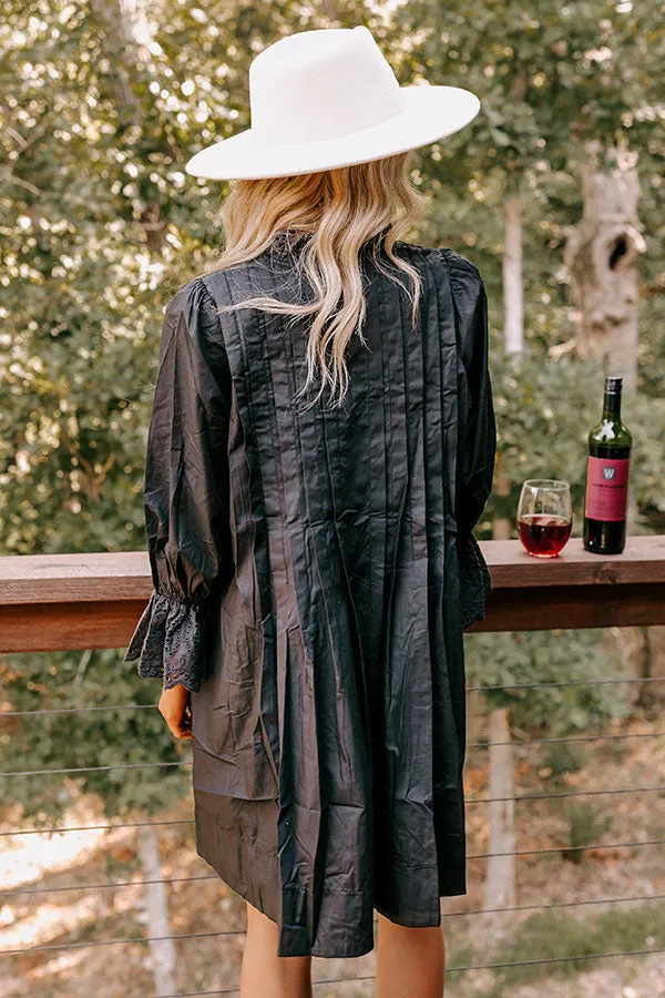 Caramel Kisses Pleated Mini Dress in Black sold by Impressions product image thumbnail 4