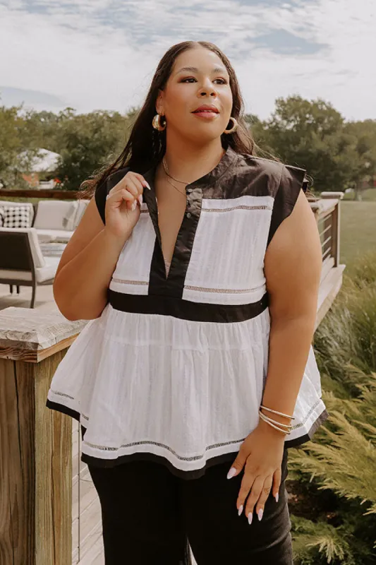 Social Call Woven Top Curves sold by Impressions