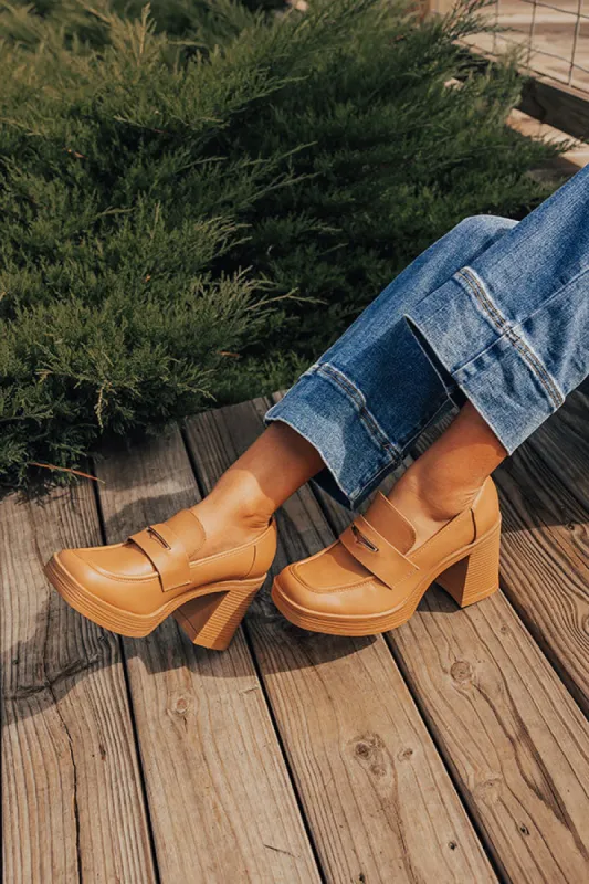 The Camille Faux Leather Loafer Heel sold by Impressions