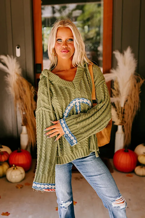 Inner Peace Cable Knit Sweater in Olive sold by Impressions product image thumbnail 5