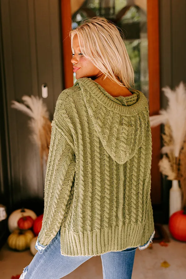 Inner Peace Cable Knit Sweater in Olive sold by Impressions product image thumbnail 3