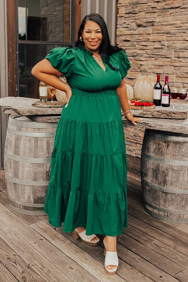 Simply Sweet Maxi Dress in Hunter Green Curves sold by Impressions product image thumbnail 5
