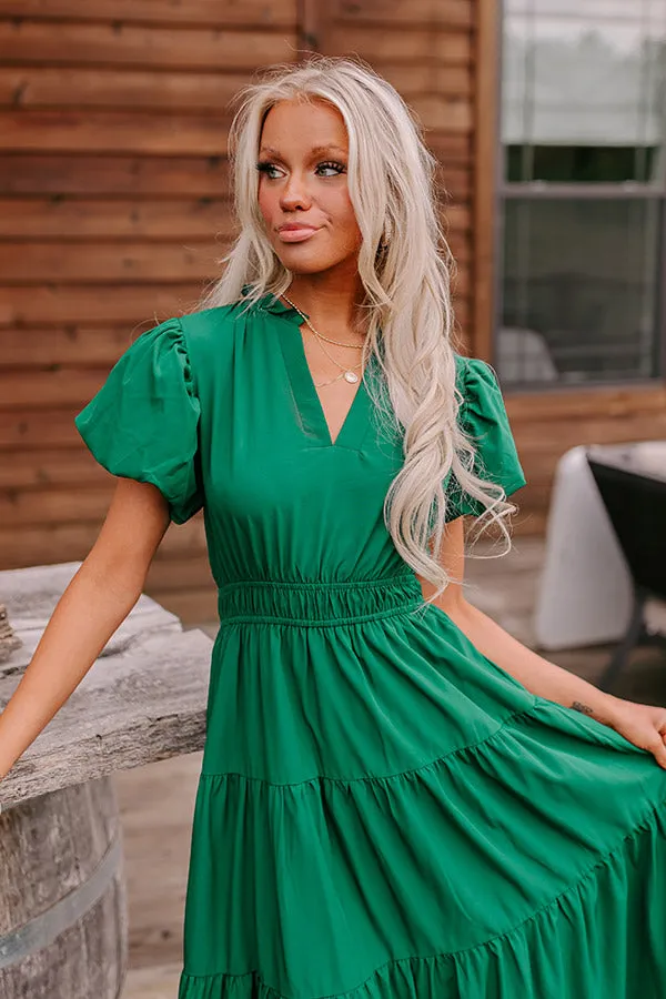 Simply Sweet Maxi Dress in Hunter Green sold by Impressions product image thumbnail 3