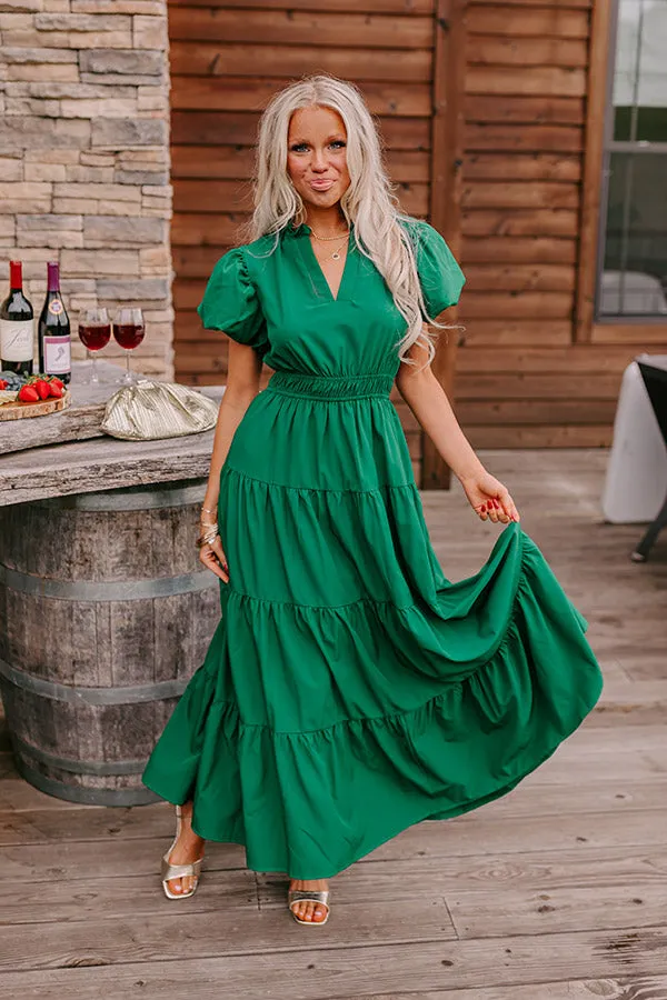 Simply Sweet Maxi Dress in Hunter Green sold by Impressions product image thumbnail 4