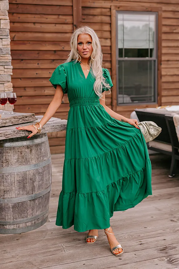 Simply Sweet Maxi Dress in Hunter Green sold by Impressions product image thumbnail 2