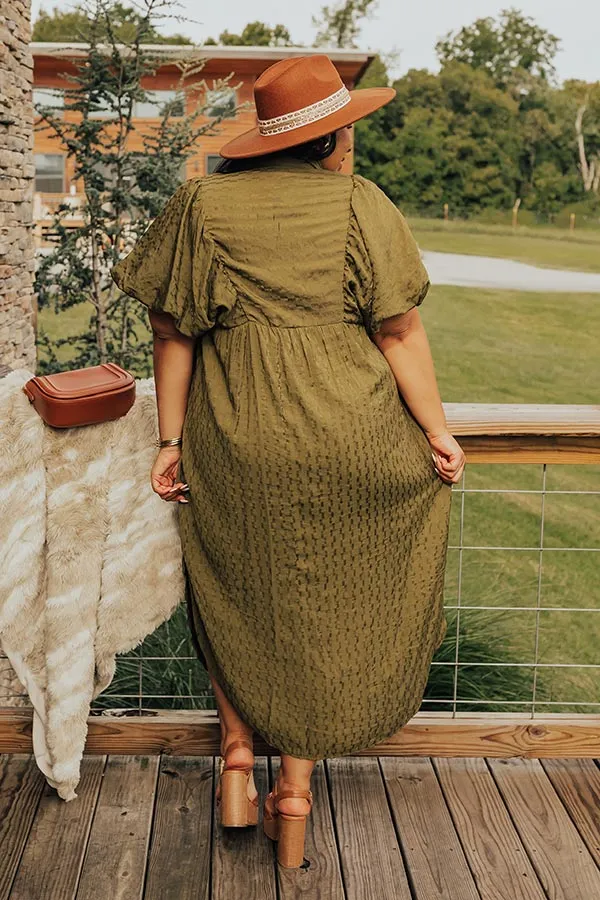 Wine Tasting Ready Midi in Olive Curves sold by Impressions product image thumbnail 4