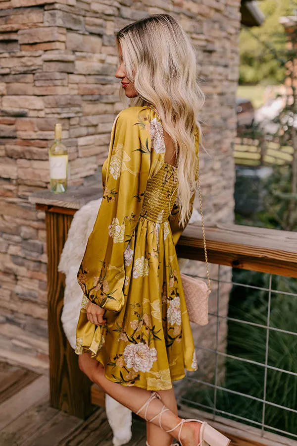 Flirty Moments Satin Mini Dress in Chartreuse sold by Impressions product image thumbnail 3