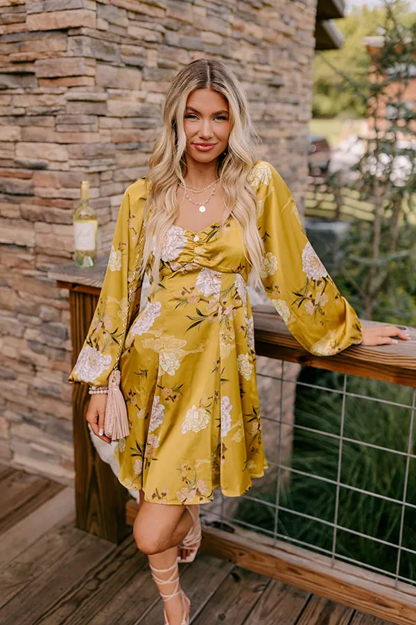 Flirty Moments Satin Mini Dress in Chartreuse sold by Impressions product image thumbnail 4