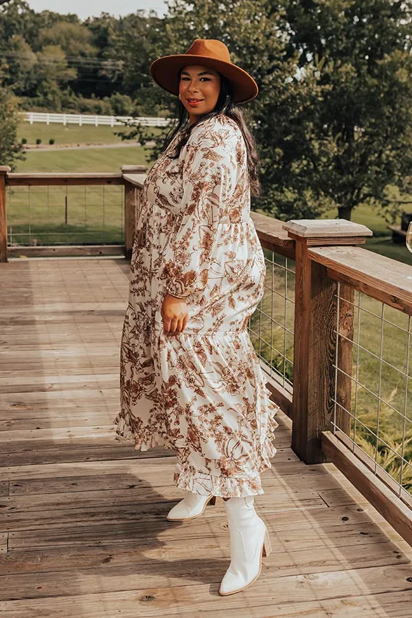 Wine Lover Satin Floral Maxi Dress Curves sold by Impressions product image thumbnail 4