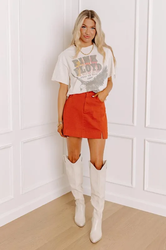 The Willow High Waist Skort in Dark Pumpkin sold by Impressions
