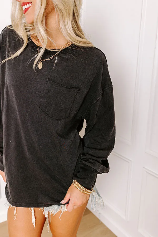 Girl On The Go Vintage Wash Tee in Black sold by Impressions product image thumbnail 5