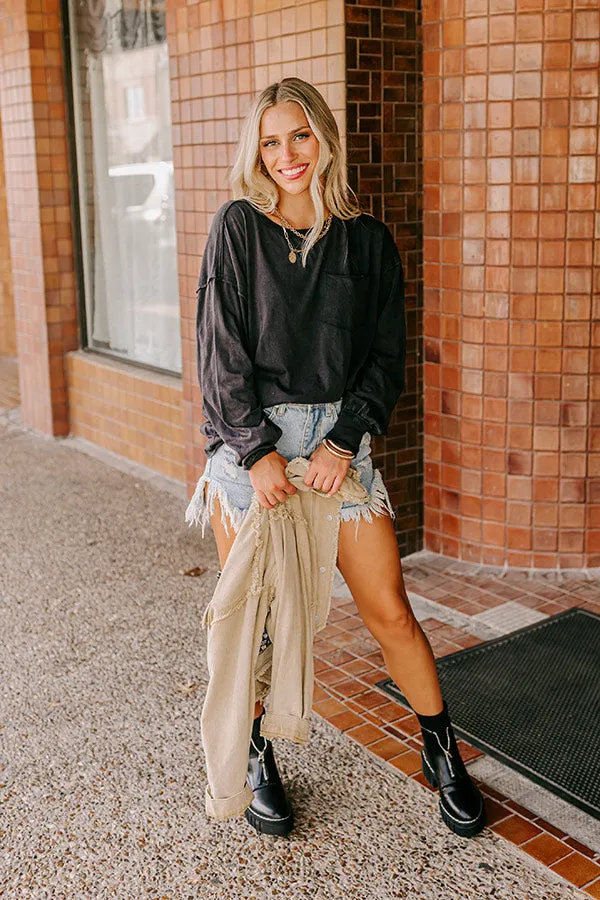 Girl On The Go Vintage Wash Tee in Black sold by Impressions product image thumbnail 2