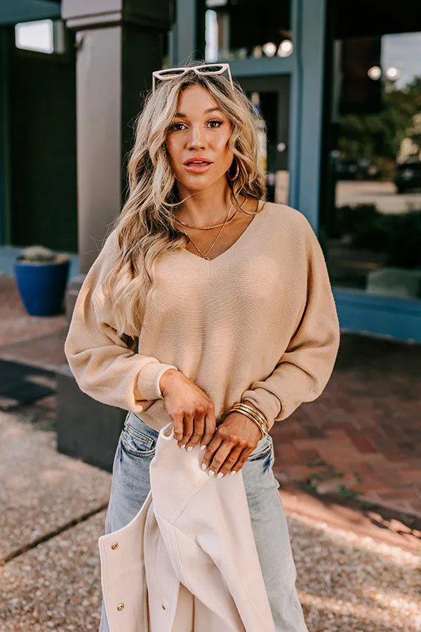 Cosmos and City Lights Sweater Top in Iced Latte sold by Impressions product image thumbnail 2