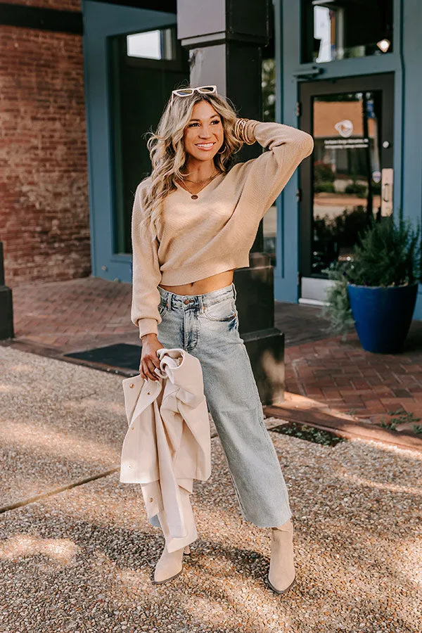 Cosmos and City Lights Sweater Top in Iced Latte sold by Impressions