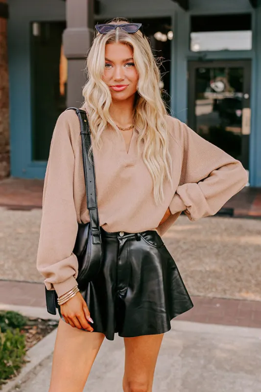 Park Avenue Ribbed Sweatshirt in Iced Latte sold by Impressions