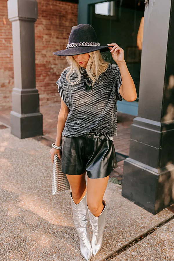 Patio Views Vintage Wash Knit Top in Black sold by Impressions product image thumbnail 2