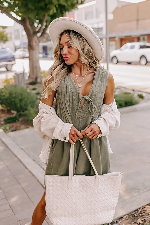 Bae Watch Denim Romper in Olive sold by Impressions product image thumbnail 2