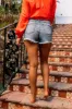 Eunina The Bobby High Waist Distressed Shorts sold by Impressions