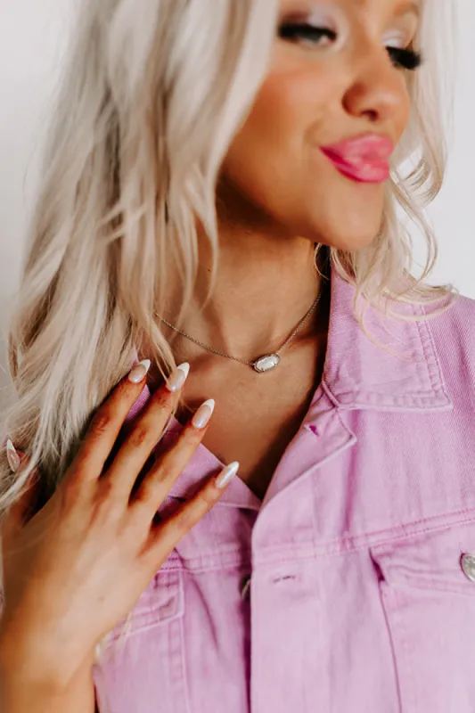 Kendra Scott Elisa Silver Pendant Necklace in White Pearl sold by Impressions