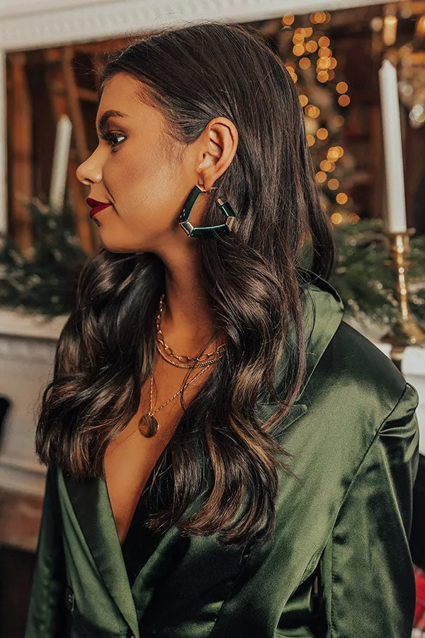 Kendra Scott Arden Gold Statement Hoop Earrings in Emerald Mix sold by Impressions product image thumbnail 3