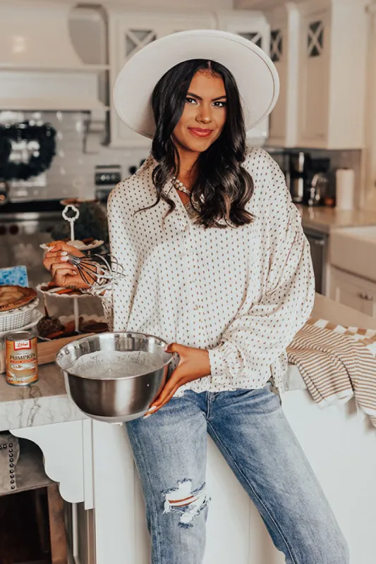 Pleasant Surprise Satin Top sold by Impressions