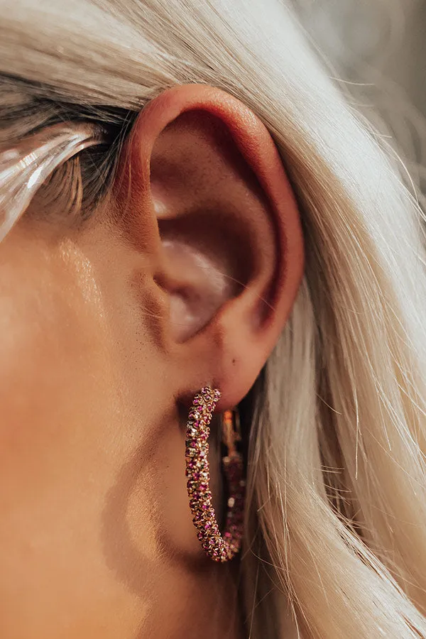 It's Giving Glamourous Hoop Earrings In Rose sold by Impressions product image thumbnail 5