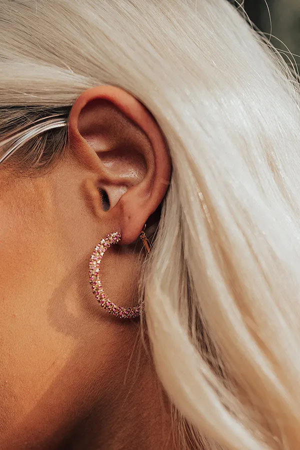 It's Giving Glamourous Hoop Earrings In Rose sold by Impressions product image thumbnail 3