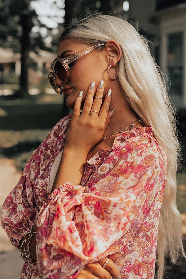 It's Giving Glamourous Hoop Earrings In Rose sold by Impressions