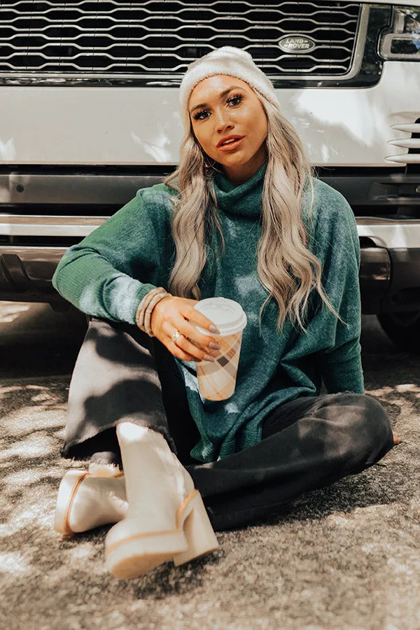 Time For Cozy Sweater In Hunter Green sold by Impressions product image thumbnail 2