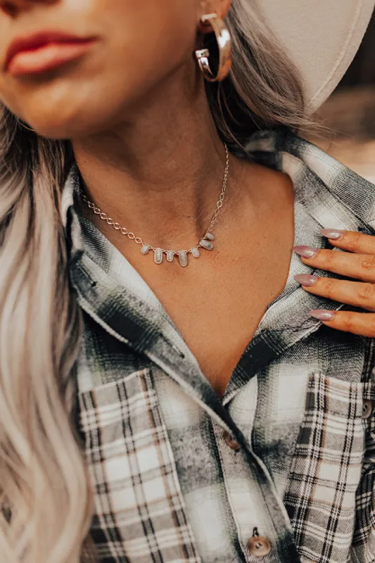 Garden Gate Necklace In Stone sold by Impressions