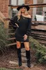 Coziest Home Knit Dress In Black sold by Impressions