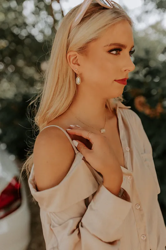 Kendra Scott Pearl Beaded Lee Earrings in Ivory Mother Of Pearl sold by Impressions