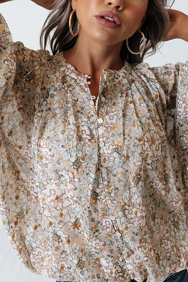 Never Stray Floral Top In Birch sold by Impressions product image thumbnail 3