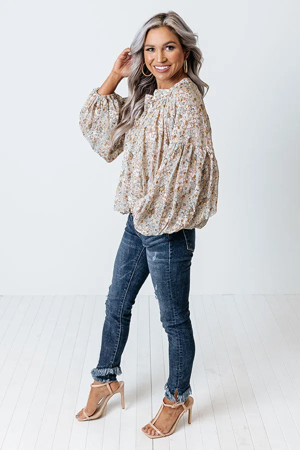 Never Stray Floral Top In Birch sold by Impressions product image thumbnail 4