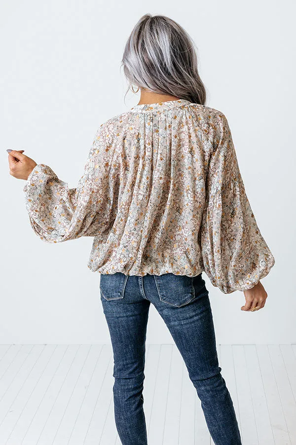 Never Stray Floral Top In Birch sold by Impressions product image thumbnail 5