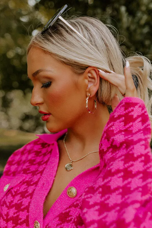 Kendra Scott Joelle Hoop Earrings In White Crystal sold by Impressions