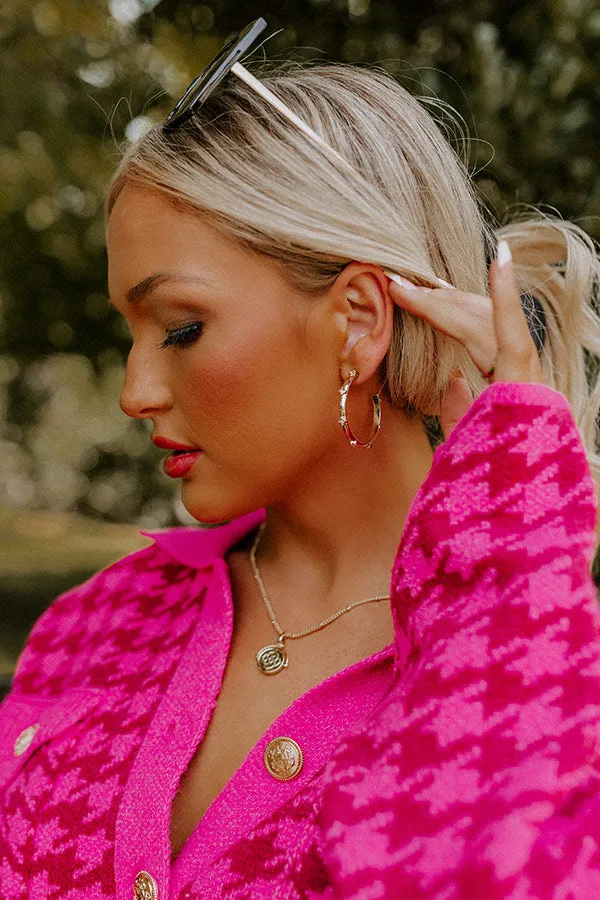 Kendra Scott Joelle Hoop Earrings In White Crystal sold by Impressions