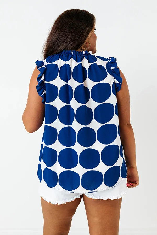 Brunch And Go Shift Top In Royal Blue Curves sold by Impressions product image thumbnail 5