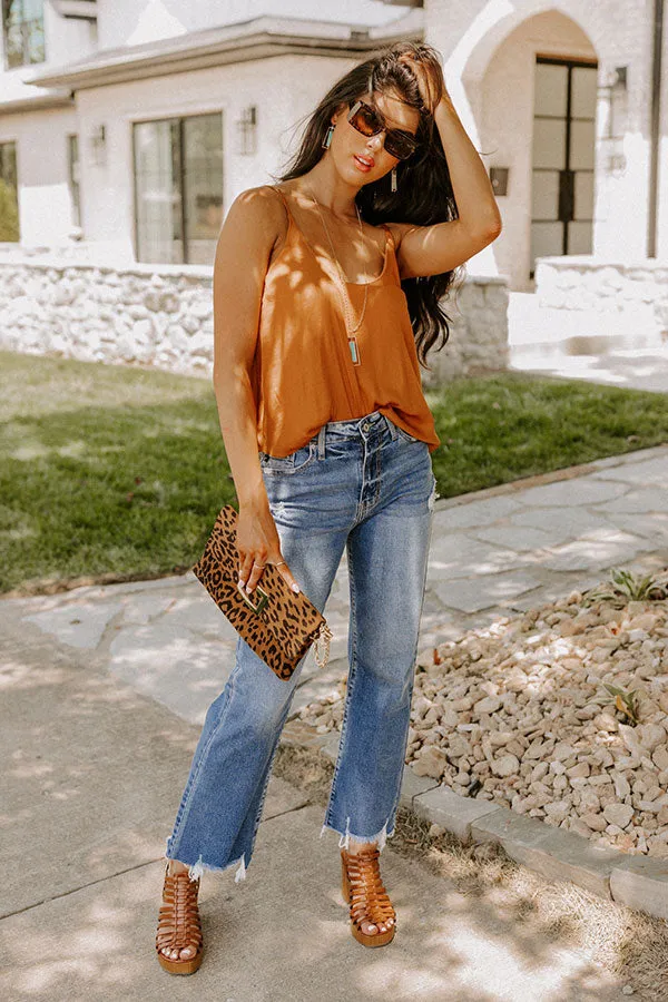 Move On Satin Shift Tank In Camel sold by Impressions product image thumbnail 2