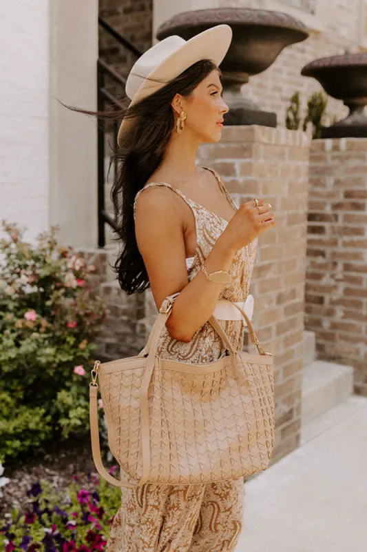 Next One Up Faux Leather Tote In Iced Mocha sold by Impressions