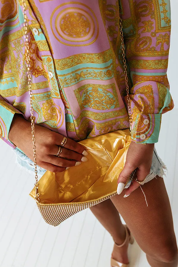 VIP Party Rhinestone Clutch In Gold sold by Impressions product image thumbnail 3